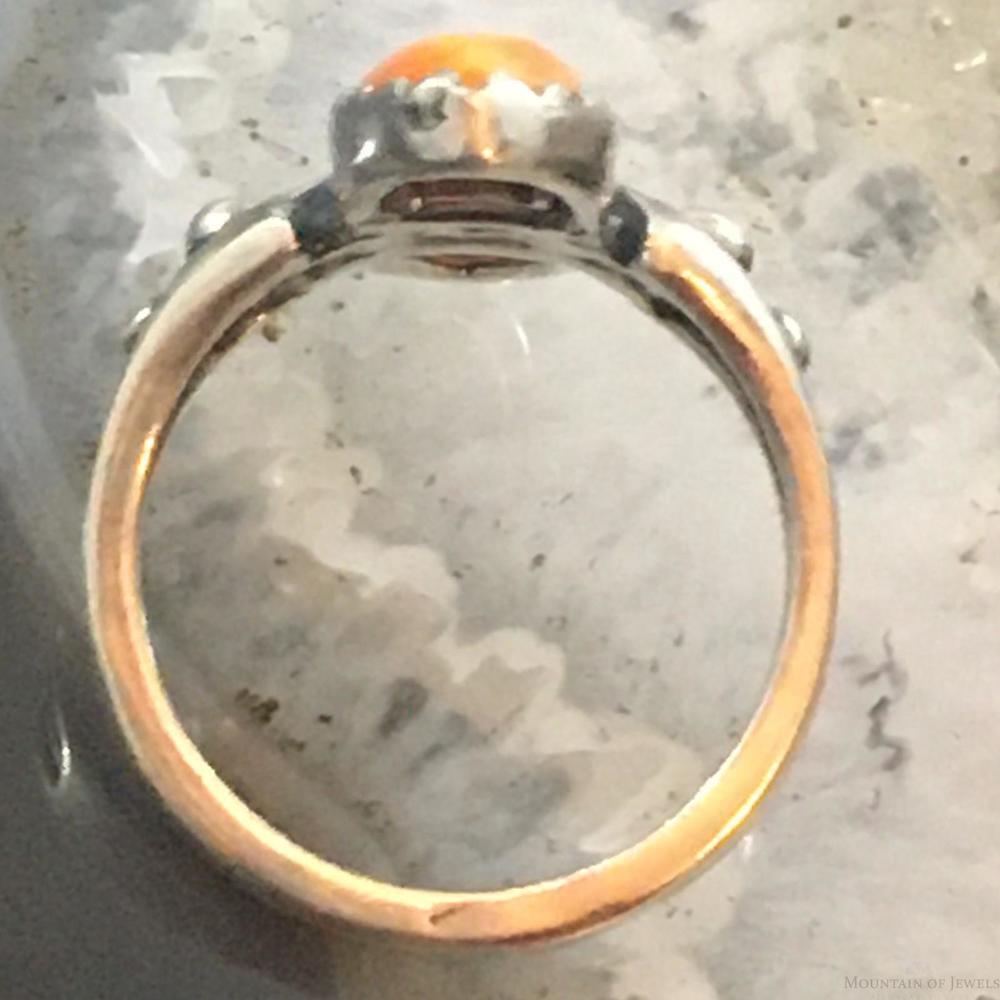 Carolyn Pollack Southwestern Style Sterling Orange Spiny Oyster Ring For Women - Picture 8 of 10